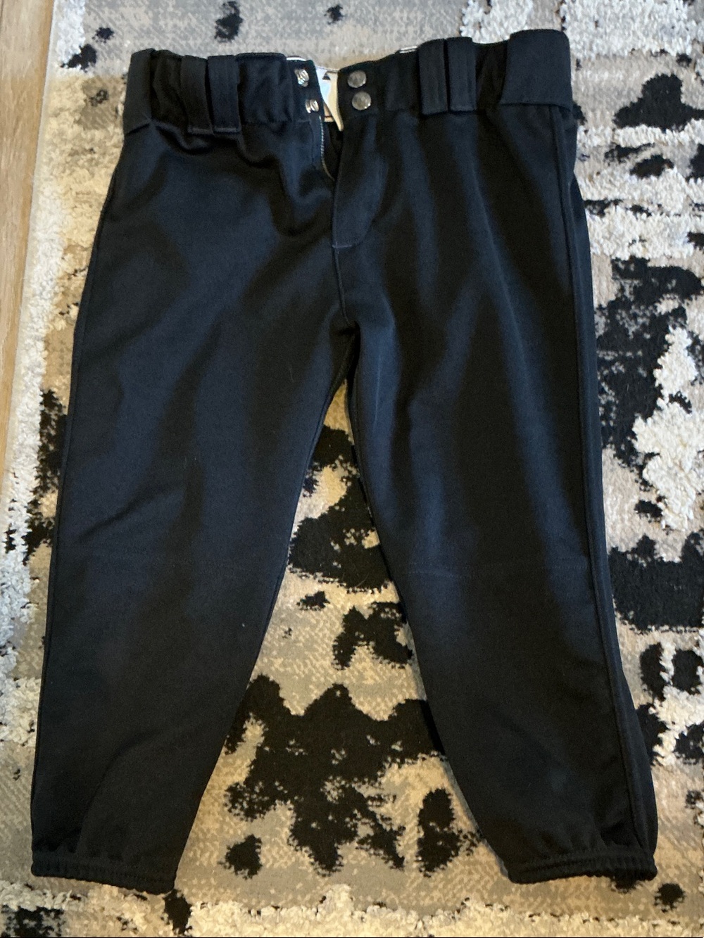 Kids Black Jogger Sweatpants with Elastic Ankles